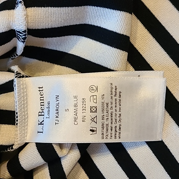 L.K. Bennett Karolyn Stripe Off-the-shoulder Top - Picture 7 of 9